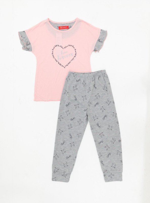 Girls' Love Forever Pajama Set - Pink