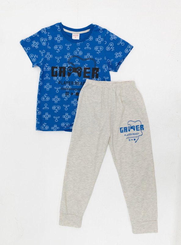 BOYS' GAMER PAJAMA SET – "PLAYER READY" SERIES - Blue