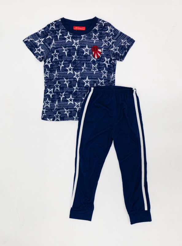 Boys' Star Stripe Lounge Set - Blue